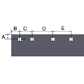 Meyer Road Pro 1/2x6x120 Cutting Edge dimensions and mounting hole pattern