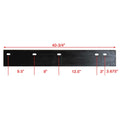 Western MVP3 1/2x6x40-3/4 V-Plow Cutting Edge – High Carbon Steel Top Punch dimensions and mounting hole pattern