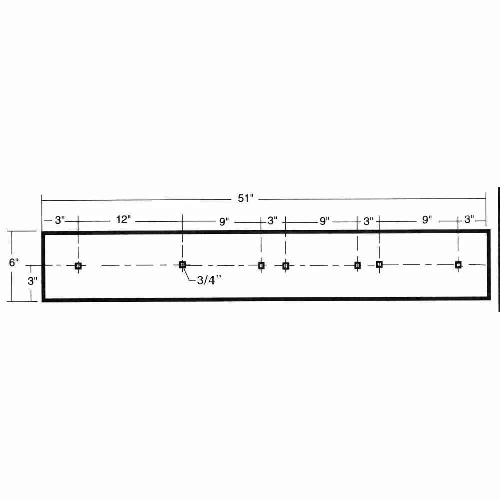 Diamond 901100020 1/2x6x51 Cutting Edge
