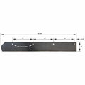 Boss BAX00097 1/2x6x43-7/8 V-Plow Cutting Edge dimensions and mounting hole pattern
