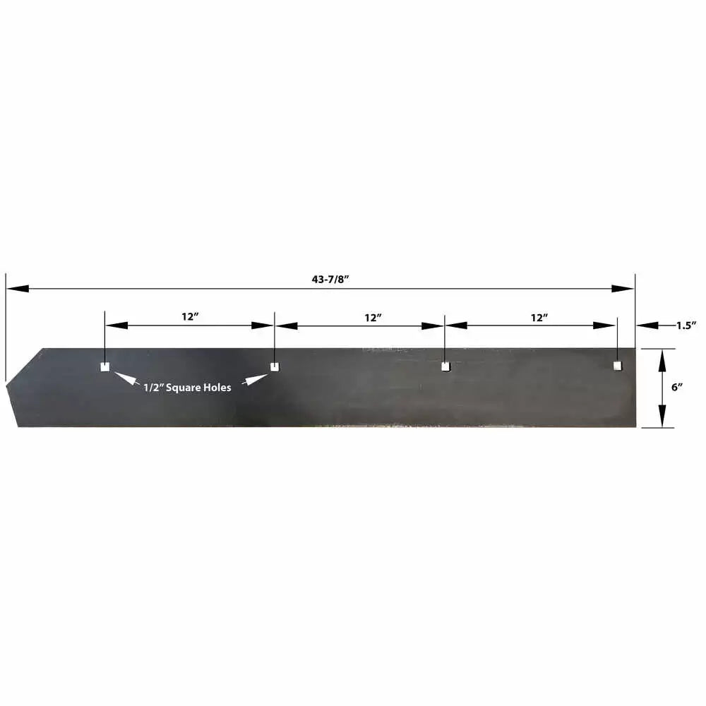 Boss BAX00002 1/2x6x43-7/8 V-Plow Cutting Edge – High Carbon Steel Top Punch