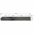 Boss BAX00002 1/2x6x43-7/8 V-Plow Cutting Edge – High Carbon Steel Top Punch dimensions and mounting hole pattern