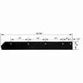 Boss BAX00099 1/2x6x53-7/8 V-Plow Cutting Edge – High Carbon Steel Top Punch dimensions and mounting hole pattern