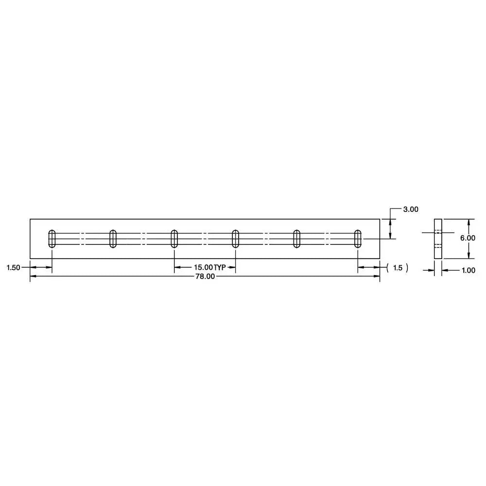 Meyer 08186 1x6x78 Cutting Edge