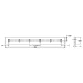 Meyer 08186 1x6x78 Cutting Edge dimensions and mounting hole pattern