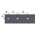 Western Poly Pro 2 40597 1/2x6x96 Cutting Edge – High Carbon Steel dimensions and mounting hole pattern