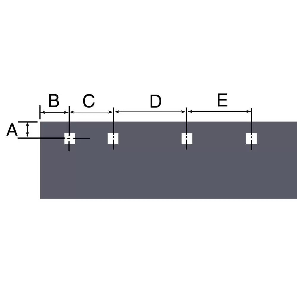 Western Standard 58817 1/2x6x108 Cutting Edge – High Carbon Steel Highway Punch dimensions and mounting hole pattern