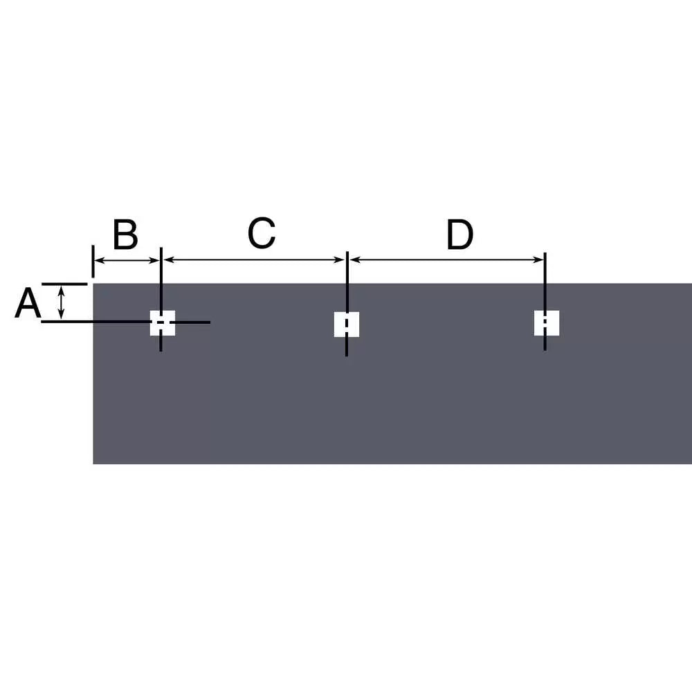 Fisher XLS 5532HD 1/2x6x90 Cutting Edge dimensions and mounting hole pattern